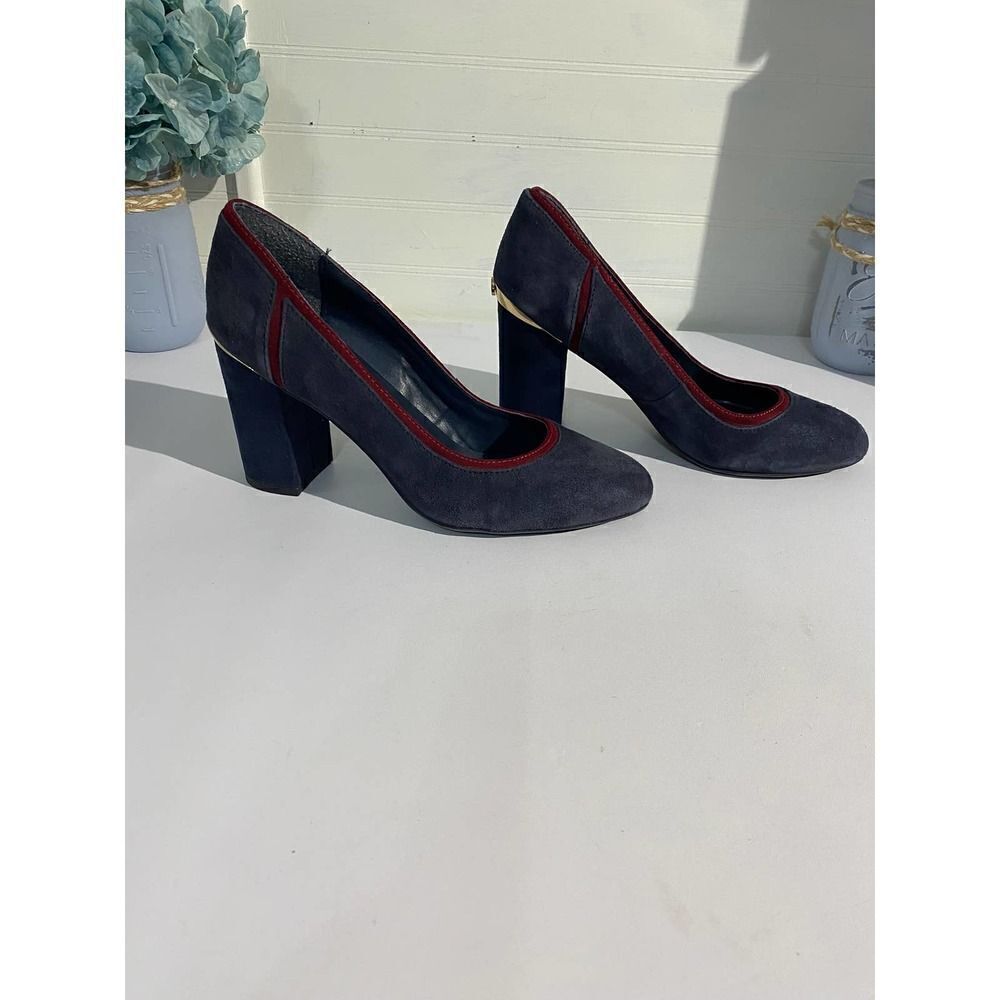 Tommy Hilfiger Black Suede Block Heels